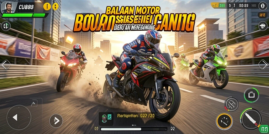 Gameplay seru motor balap di CU888 yang menegangkan.