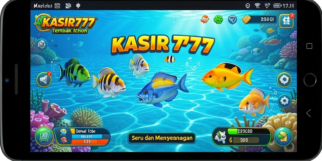 Tampilan gameplay Tembak Ikan KASIR777 yang seru dan menyenangkan.