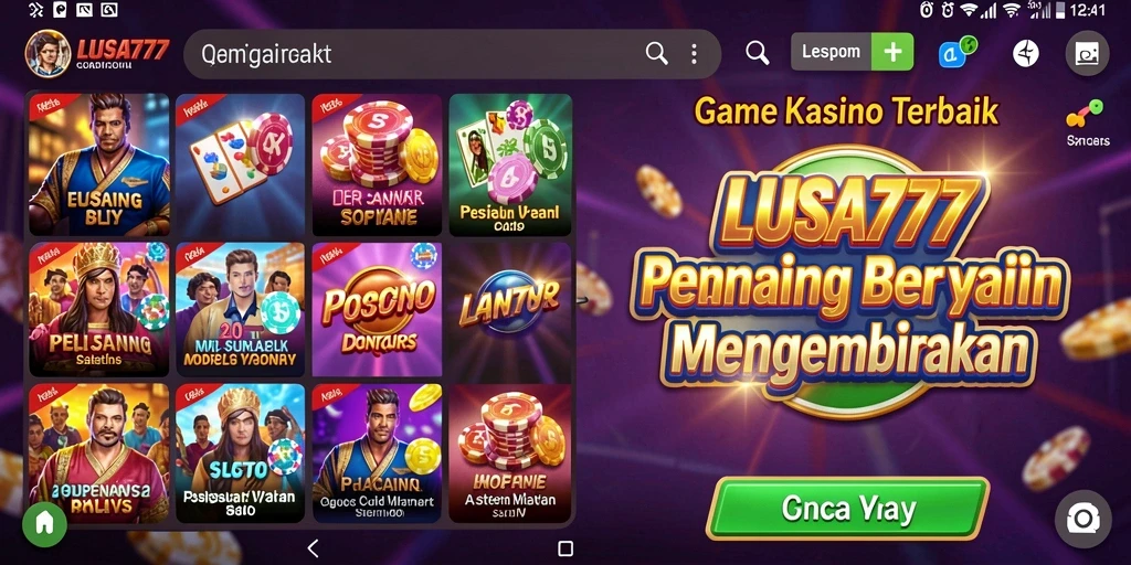 Screenshot gameplay LUSA777 menampilkan aksi seru permainan Kasino.