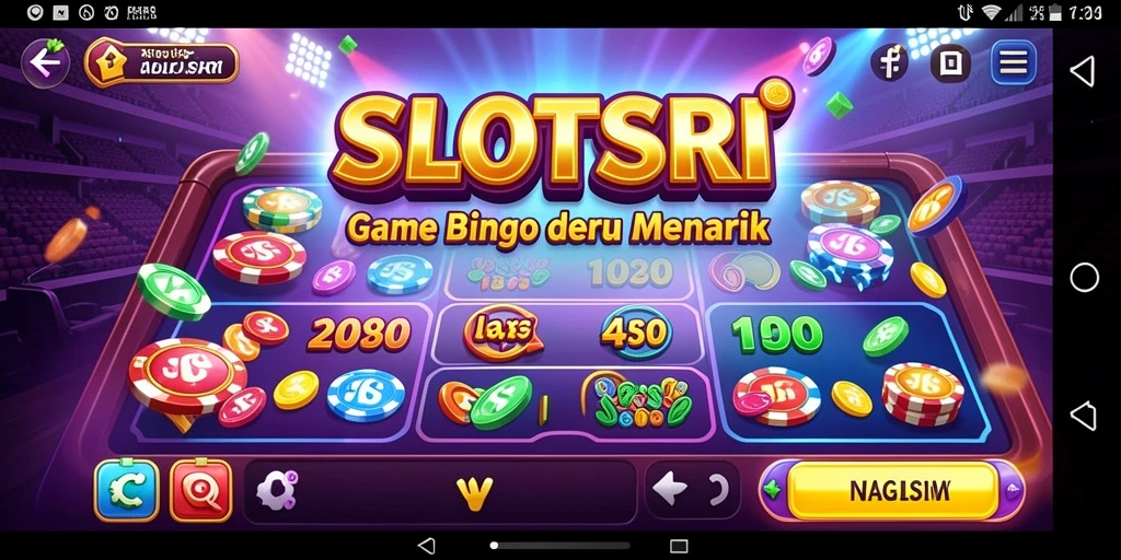Tampilan gameplay seru SLOTSRI menunjukkan keseruan Bingo yang menantang.